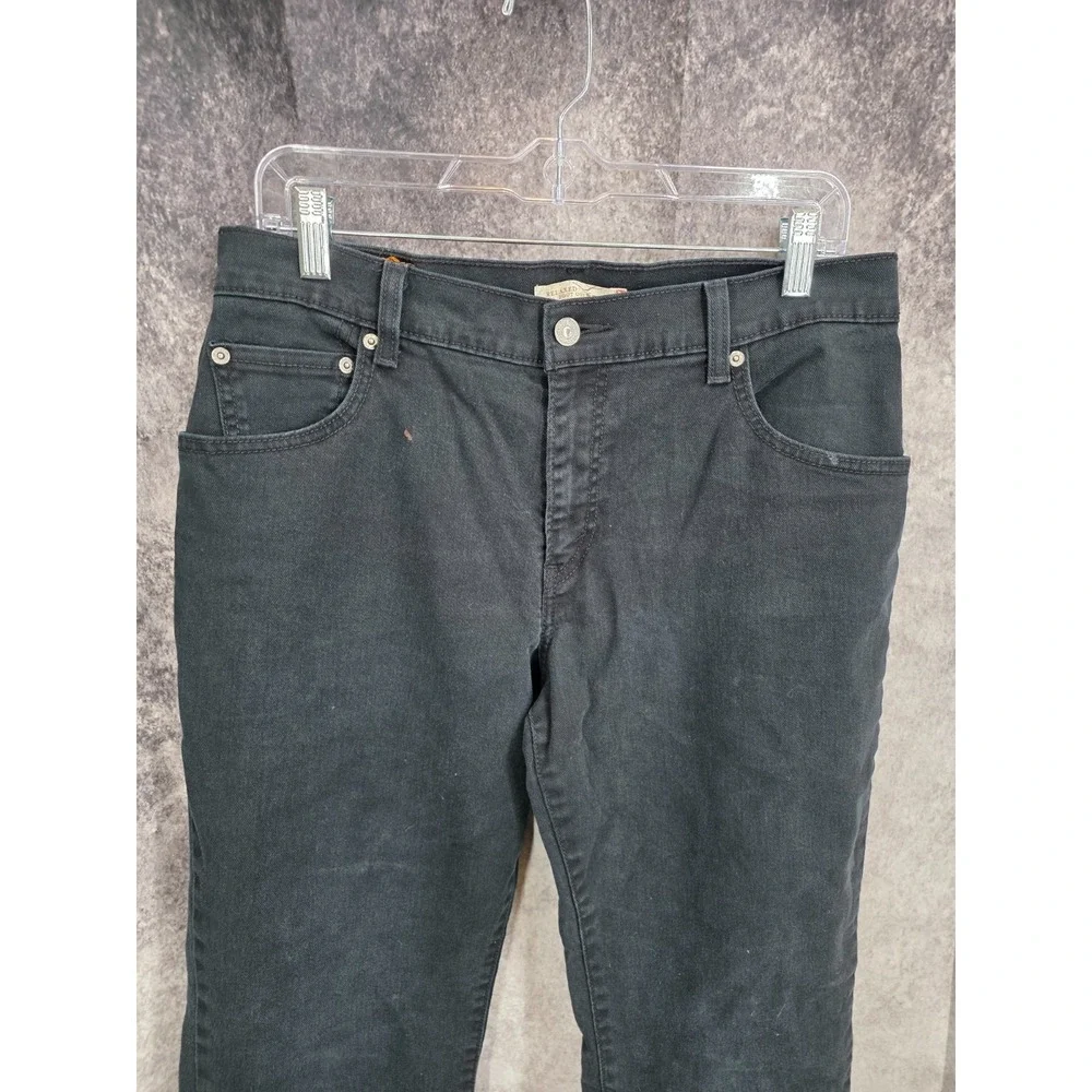 Levis 550 Jeans Womens 30 / 12 Black Relaxed Boot Cut Stretch Mid Rise Dark Wash